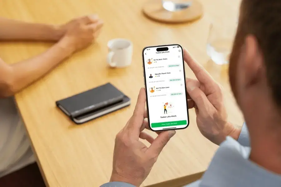 Tính năng “chat-in-app” độc quyền giúp khách hàng trao đổi mọi thông tin nhanh chóng với Tasker yêu thích.
