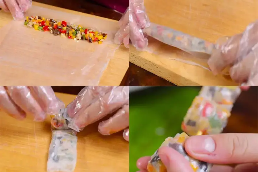 Cách cuộn bánh tráng lụi