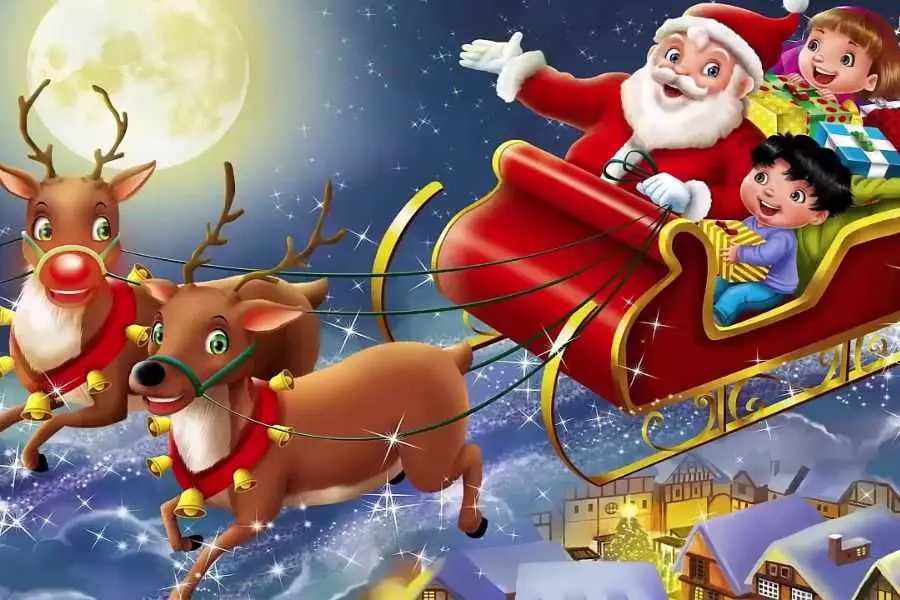 Những đứa trẻ thích thú khi được nghe kể về Ông già Noel.
