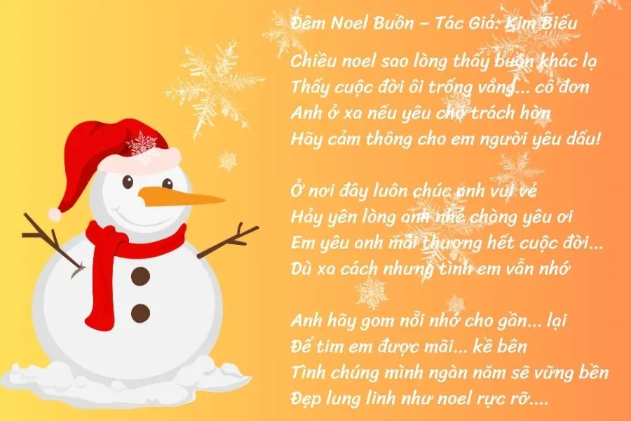 Stt nói về Giáng Sinh buồn thể hiện bằng thơ.