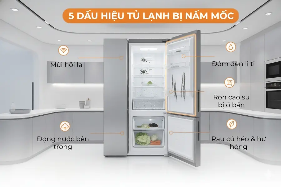 5 dấu hiệu nhận biết nấm mốc thường gặp.