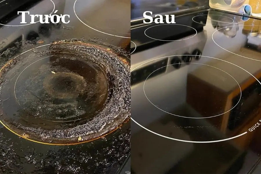 Vệ sinh bếp từ sáng bóng như mới