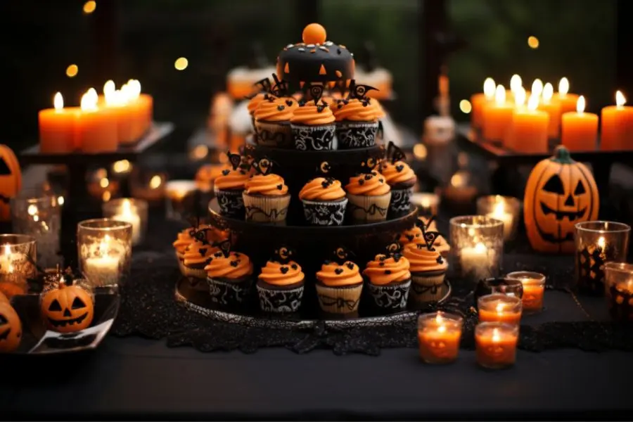 Ý tưởng trang trí mẫu bàn tiệc Halloween đẹp số 6.