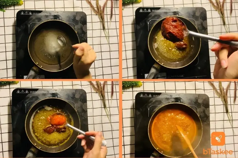 Các bước làm nước sốt cho bánh