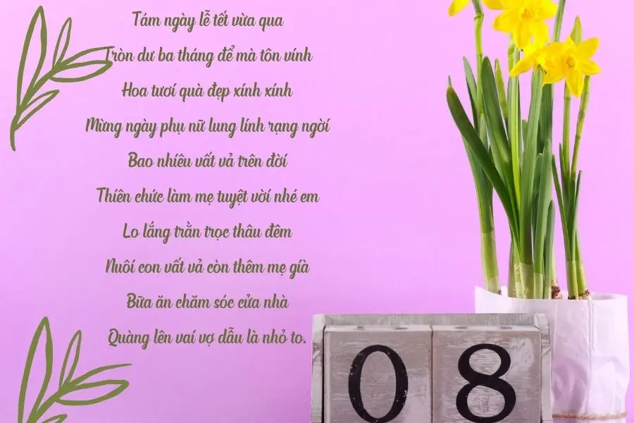 Gửi tặng những lời chúc 8/3 cho vợ theo phong cách hài hước.