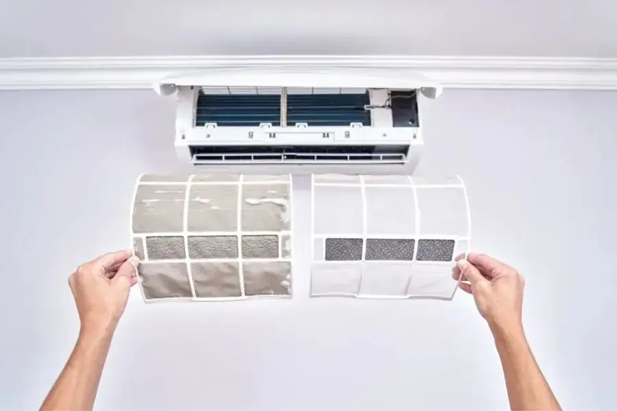 Nên vệ sinh tấm lọc khí 1 tuần 2 lần để tiết kiệm điện