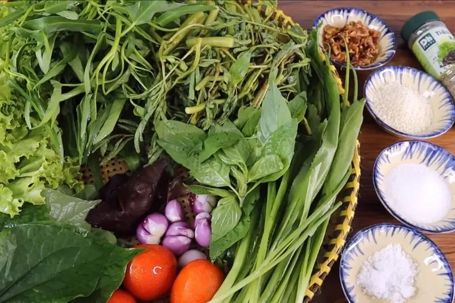 Nguyên liệu món Bánh đa cua Hải Phòng