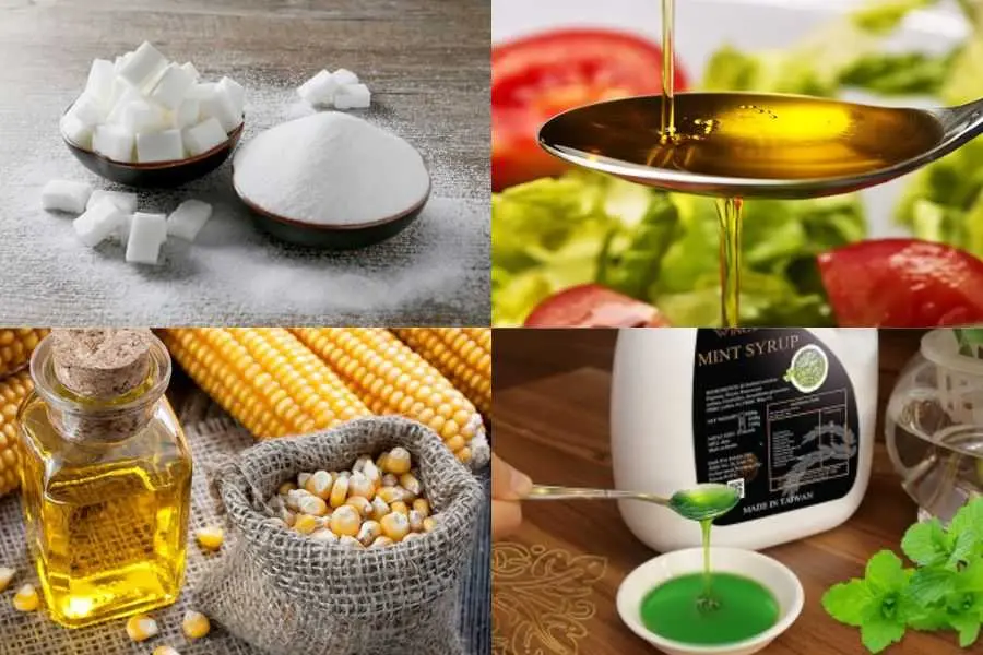Nguyên liệu làm cây kẹo gậy Giáng Sinh.