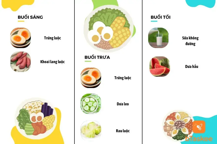 Giảm cân với trứng luộc - thực đơn ngày 2