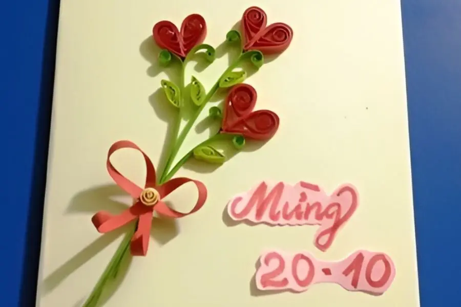 Ý tưởng thiệp 20/10 đẹp mẫu 1.