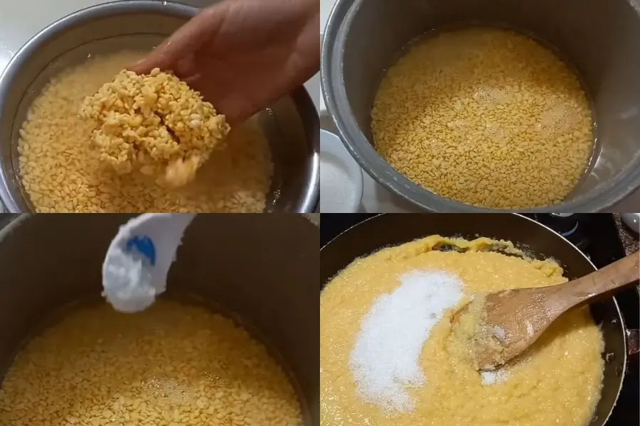Nguyên liệu nấu chè kho đậu xanh.