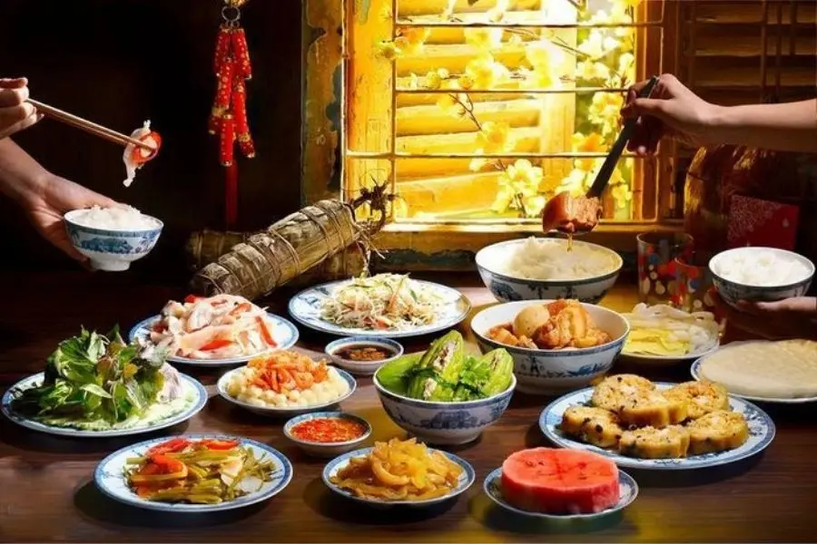 Mâm cỗ ngày Tết miền Nam