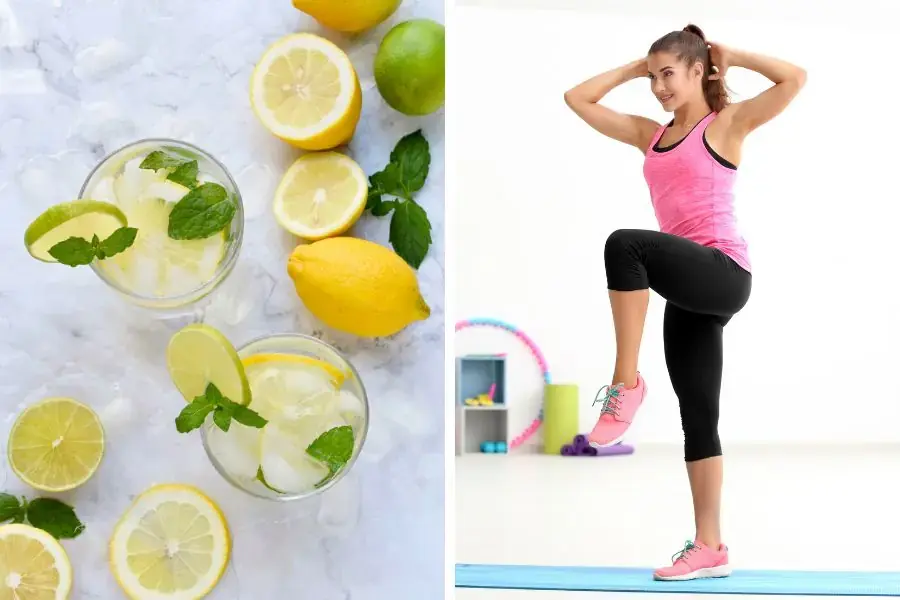 Uống nước chanh kết hợp cùng chế độ tập luyện khoa học để cải thiện vóc dáng thon gọn