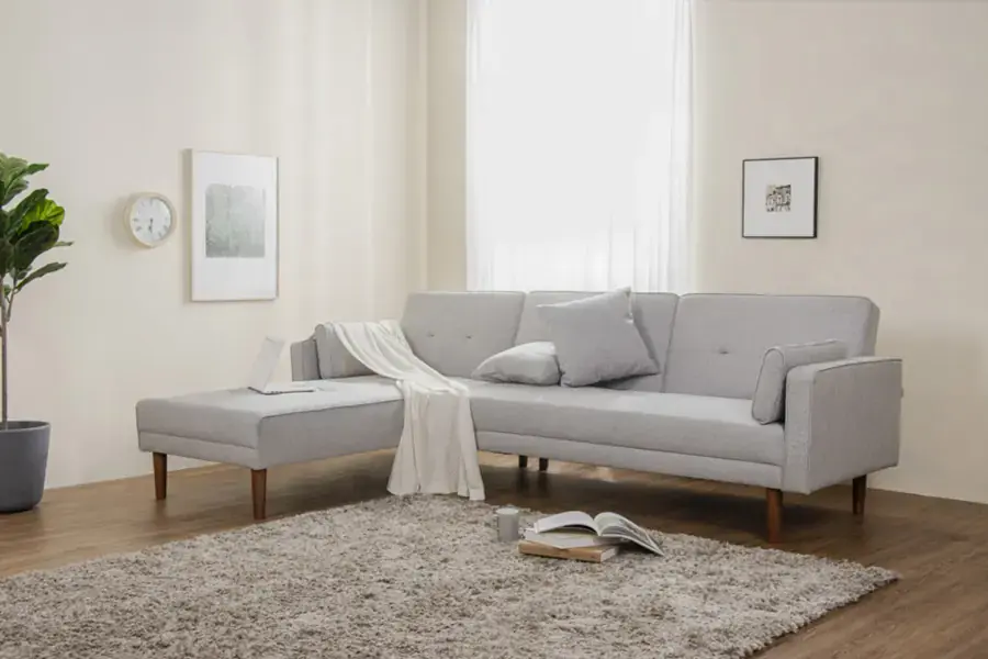 Sofa chữ L nên đặt tại vị trí góc căn phòng.