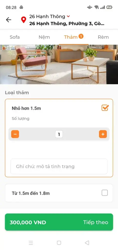 Nhập thông tin chi tiết