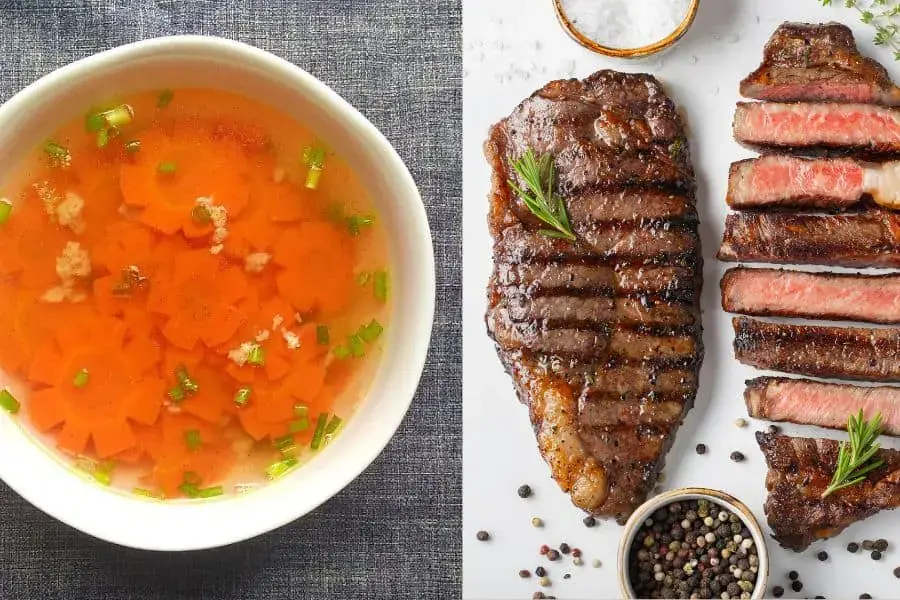 Thực đơn bữa trưa ngày thứ 2 đầy đủ chất với thịt bò và cà rốt