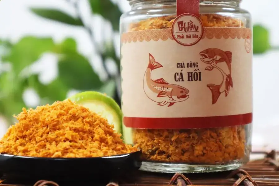 Chế biến cá hồi đông lạnh thành chà bông cá hồi ăn siêu cuốn