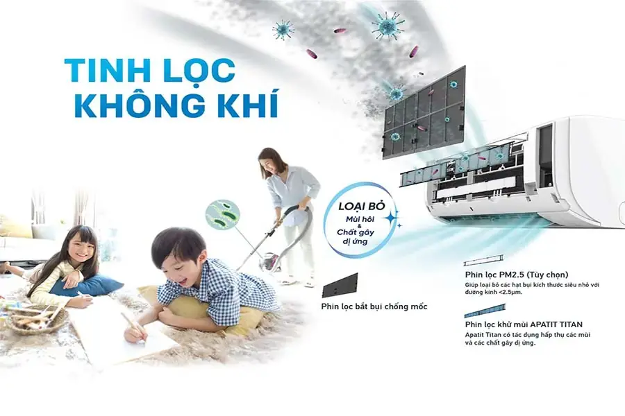 Bộ lọc Apatit Titan của Daikin (Hình ảnh: ViettelAIO)
