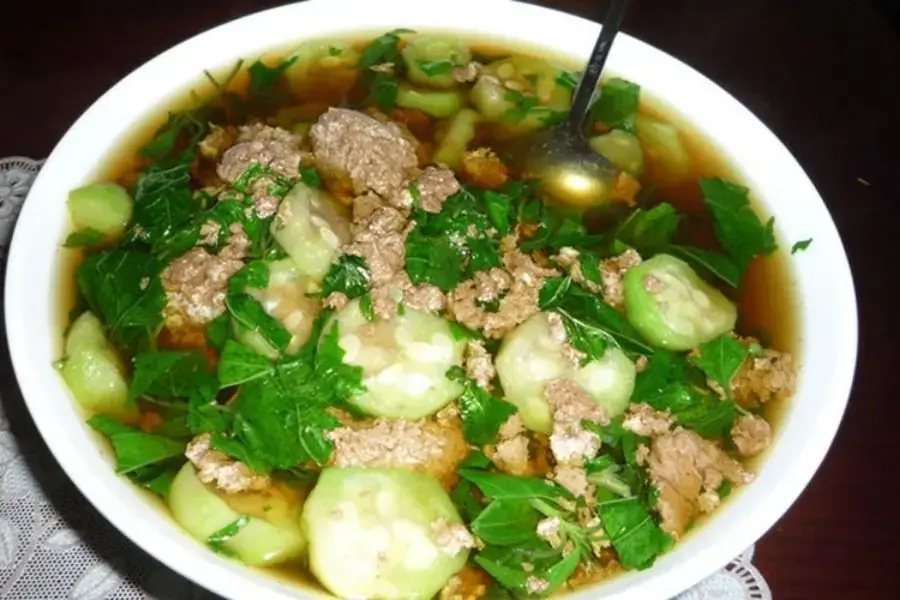 Canh rau ngót nấu với mướp ( nguồn: Cookpad)