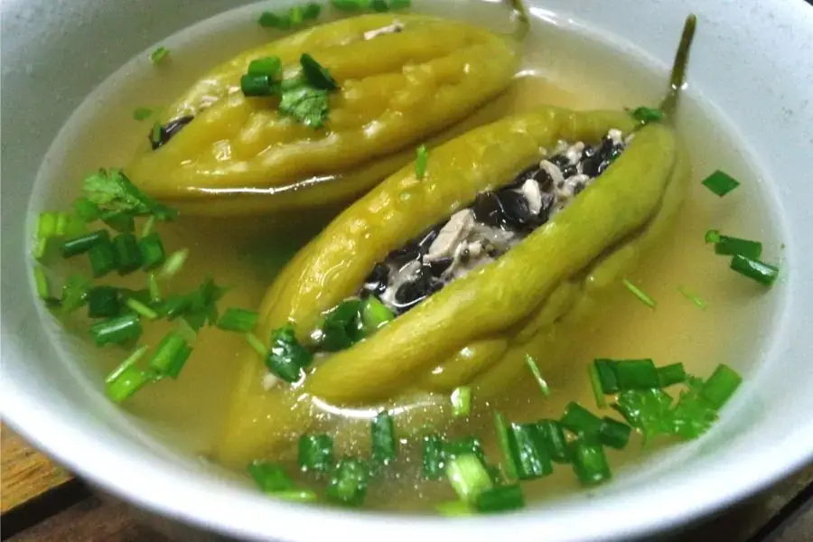 Canh khổ qua chay