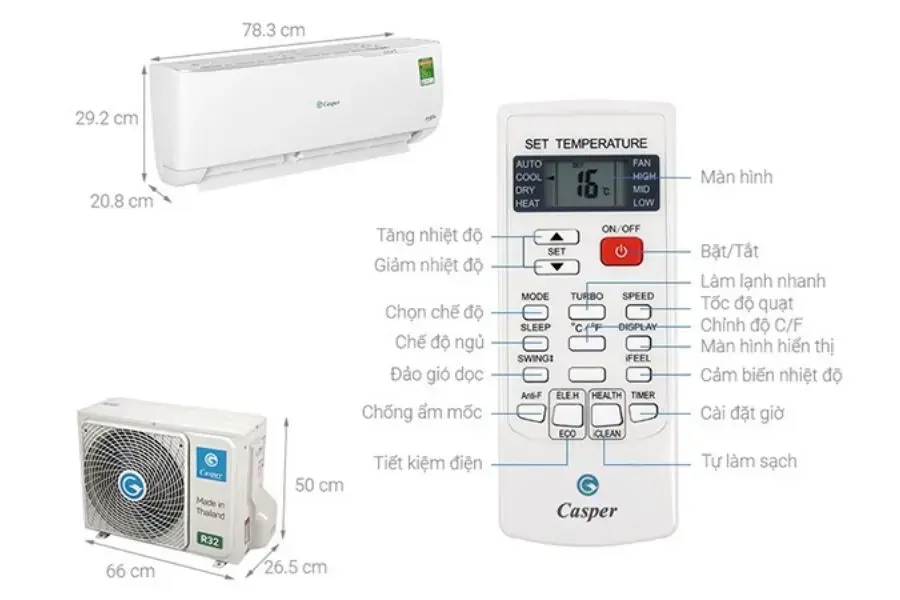 Hướng dẫn các nút , chức năng và cách sử dụng của điều khiển điều hòa