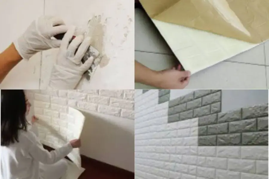 Các bước dán xốp dán tường