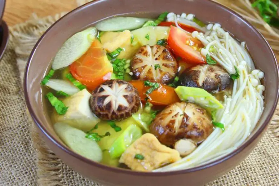 Hình ảnh món canh bóng nấu thả