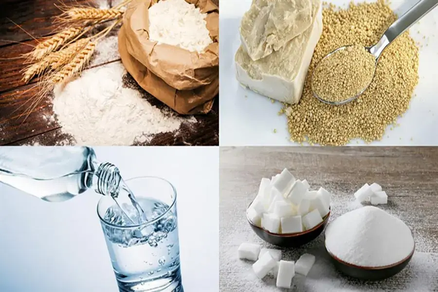 Nguyên liệu cần thiết để làm bánh mì