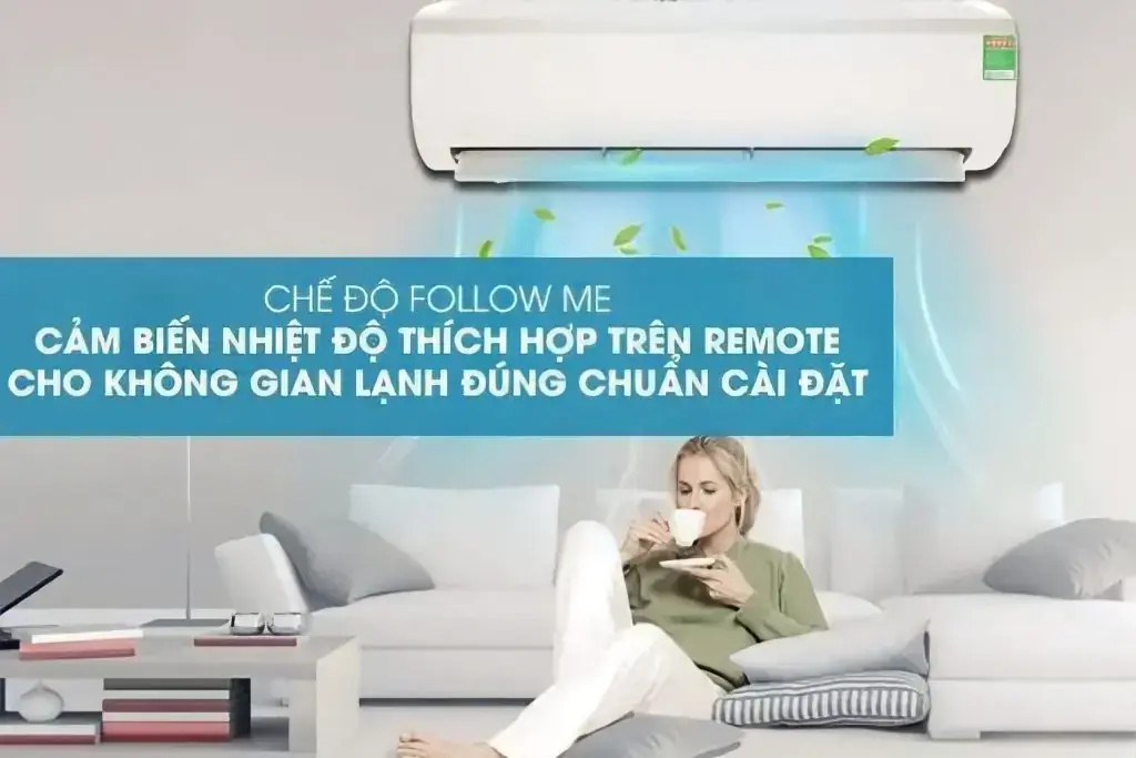 Tính năng Follow me trên điều hòa Midea