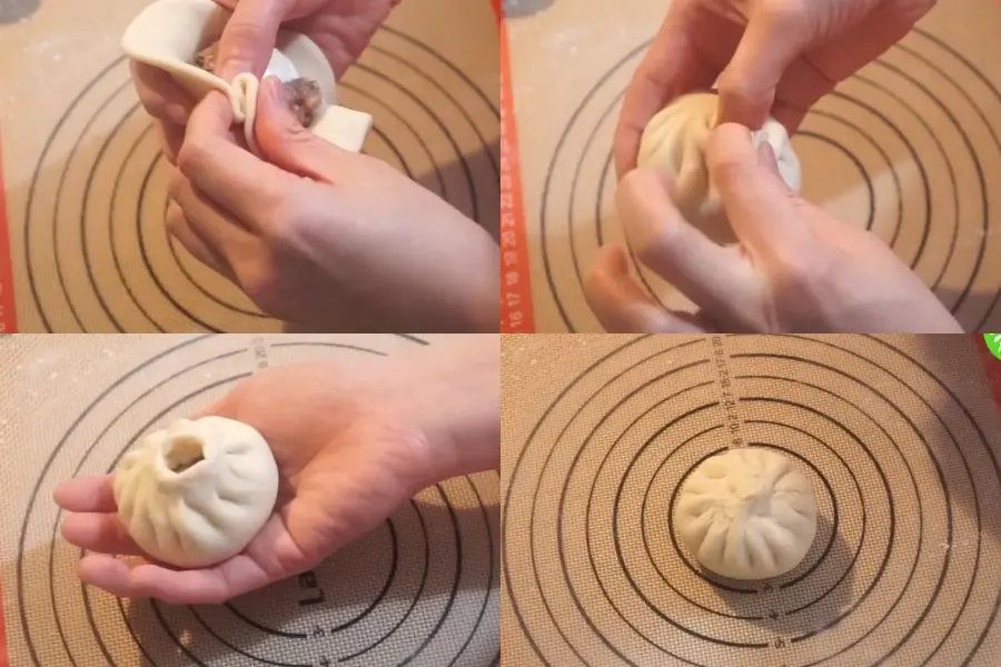 Tạo hình cho bánh bao.