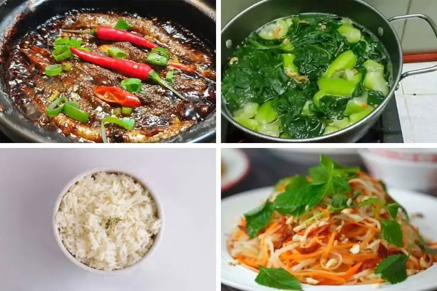 Bữa tối giàu dinh dưỡng cho sinh viên nữ tăng cân
