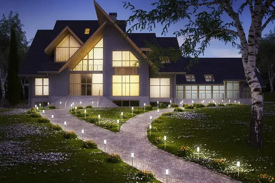 Các loại đèn chiếu sáng dùng cho mặt tiền nhà ở như đèn led pha công suất lớn, đèn led wallwasher