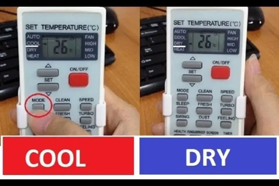 Sự khác nhau giữa chế Dry và Cool.