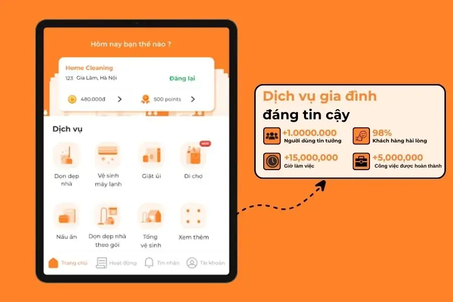 Dịch vụ bTaskee với 9 năm uy tín trong ngành.