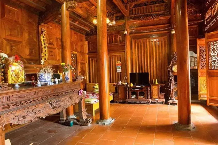 Kiểu nhà chữ Đinh có thể được xây dựng làm nhà thờ hay chùa chiền