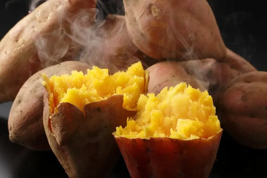 Thành phần khoai lang giàu chất xơ.