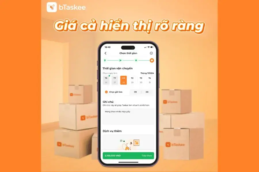 Giá cả minh bạch, quy trình nhanh gọn và chuyên nghiệp.