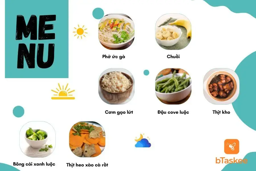 Thực đơn giảm cân ngày 6