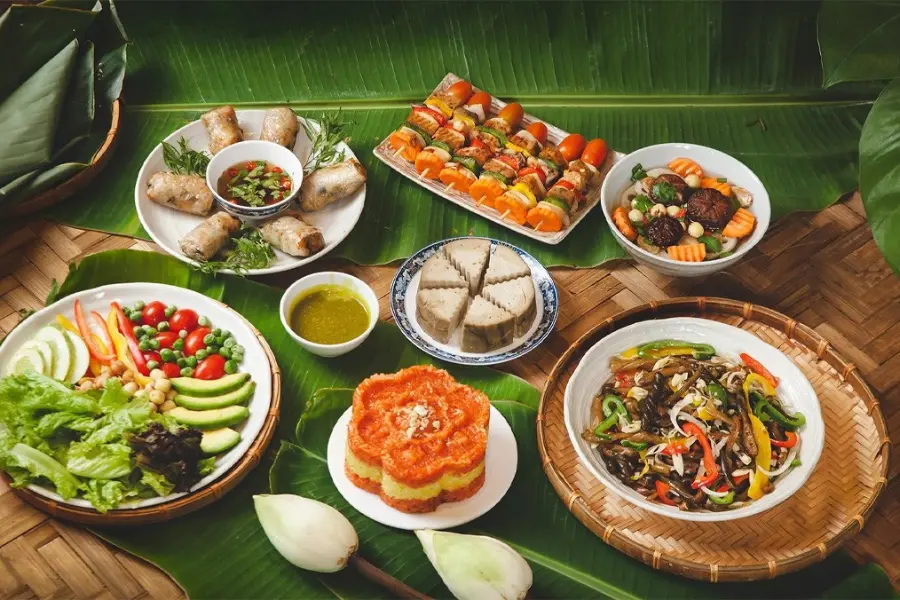 Mâm cỗ chay.