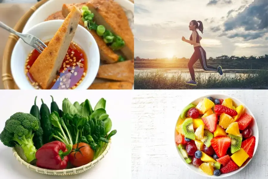 Cân bằng dinh dưỡng bằng việc bổ sung đa dạng các nhóm thực phẩm.