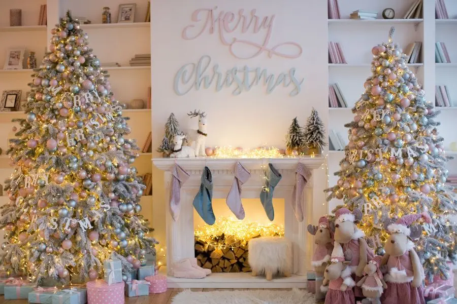 Mẫu lò sưởi Noel đẹp số 7.