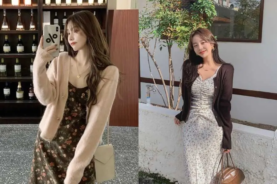 Váy hoa nhí vintage là outfit đốn tim nhiều chàng trai.