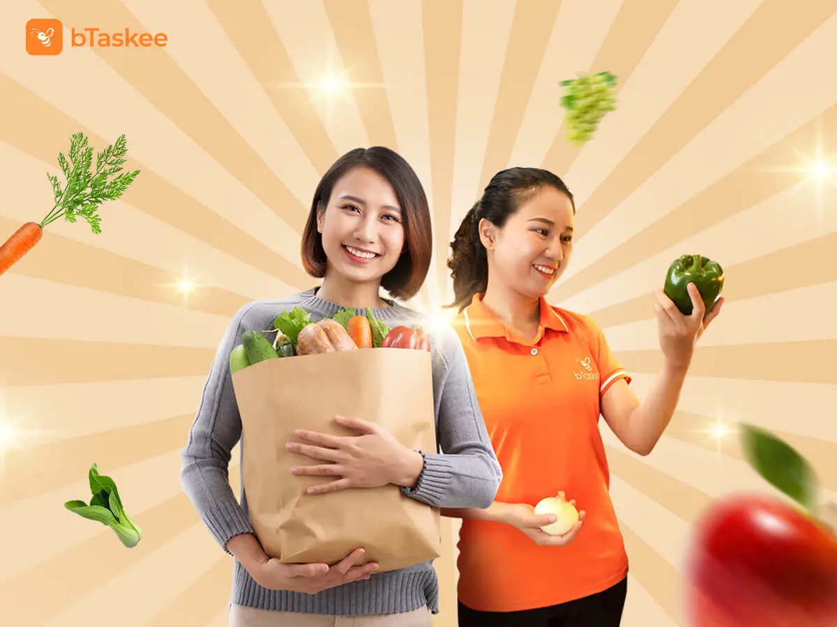 Thực phẩm luôn xanh tươi khi được lựa chọn bởi phụ tá bTaskee