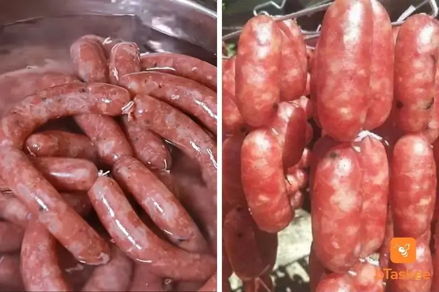 Phơi nắng Lạp xưởng.