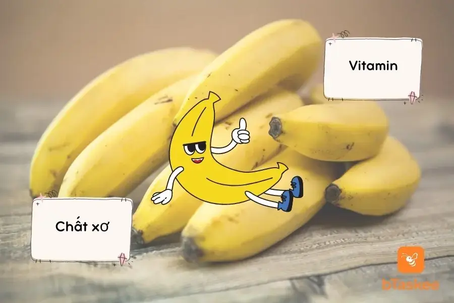 Chuối là thực phẩm giàu chất xơ và vitamin