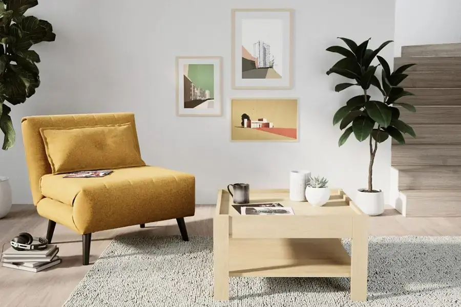 Sofa đơn có kích thước nhỏ gọn và tiện lợi.