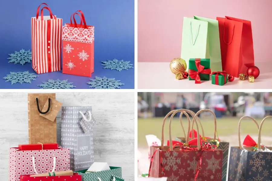 Trang trí túi giấy đựng quà Noel với những chi tiết sáng tạo tùy theo sở thích.