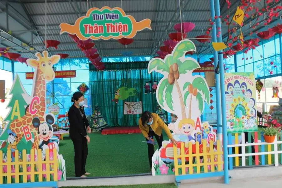 Thư viện xanh giúp các em gần gũi với thiên nhiên hơn