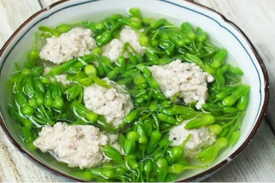 Canh hoa thiên lý giòn ngọt