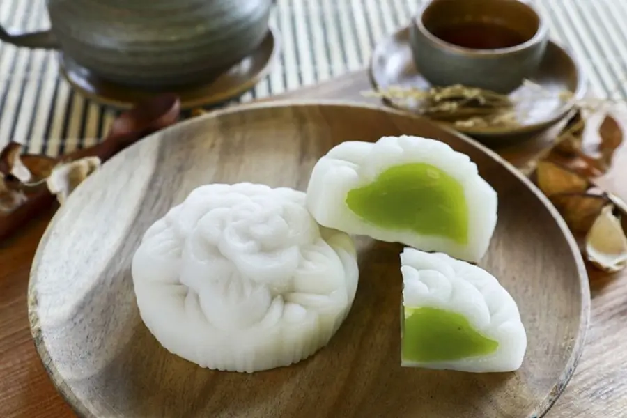 Bánh trung thu dẻo nhân trà xanh thơm nhẹ nhàng